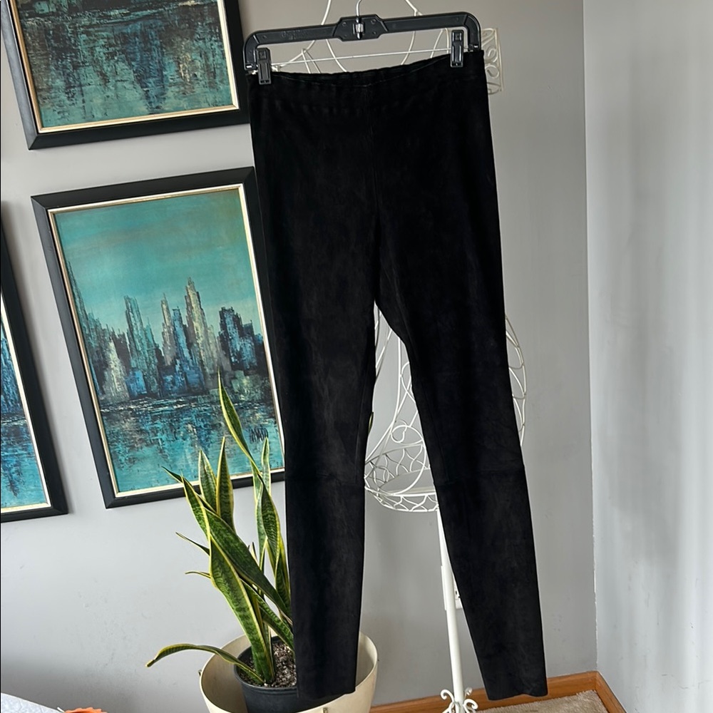 Stouls Black Suede Leggings Sz M